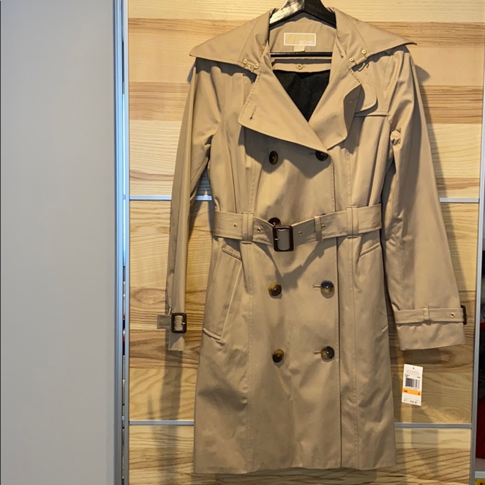 Michael Kors Khaki Trench Coat - Small